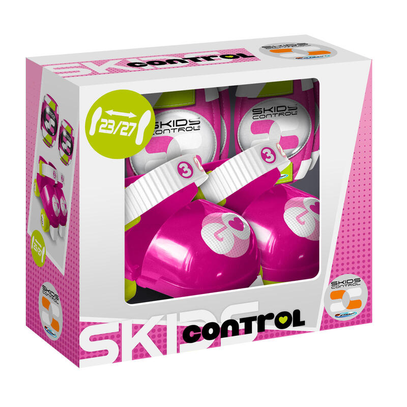 Patines y Protecciones Niños Skids Control Talla 23-27 Rosa