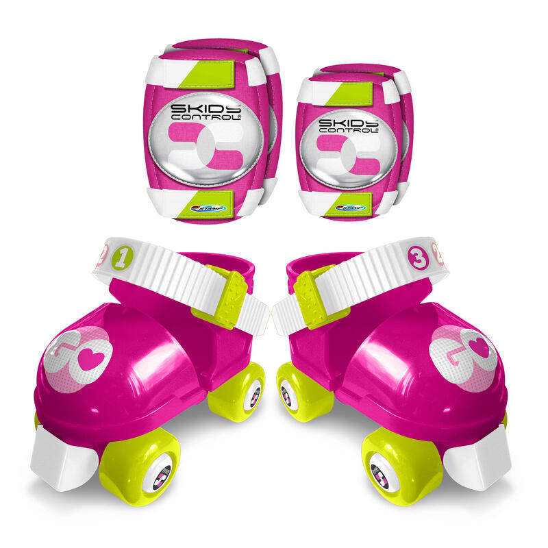 Skids Control Rolschaatsen met bescherming meisjes roze