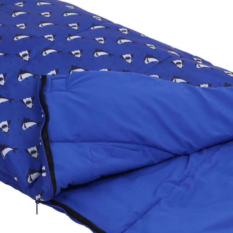 Roary Sac à couchage de camping au toucher doux pour enfant - Bleu