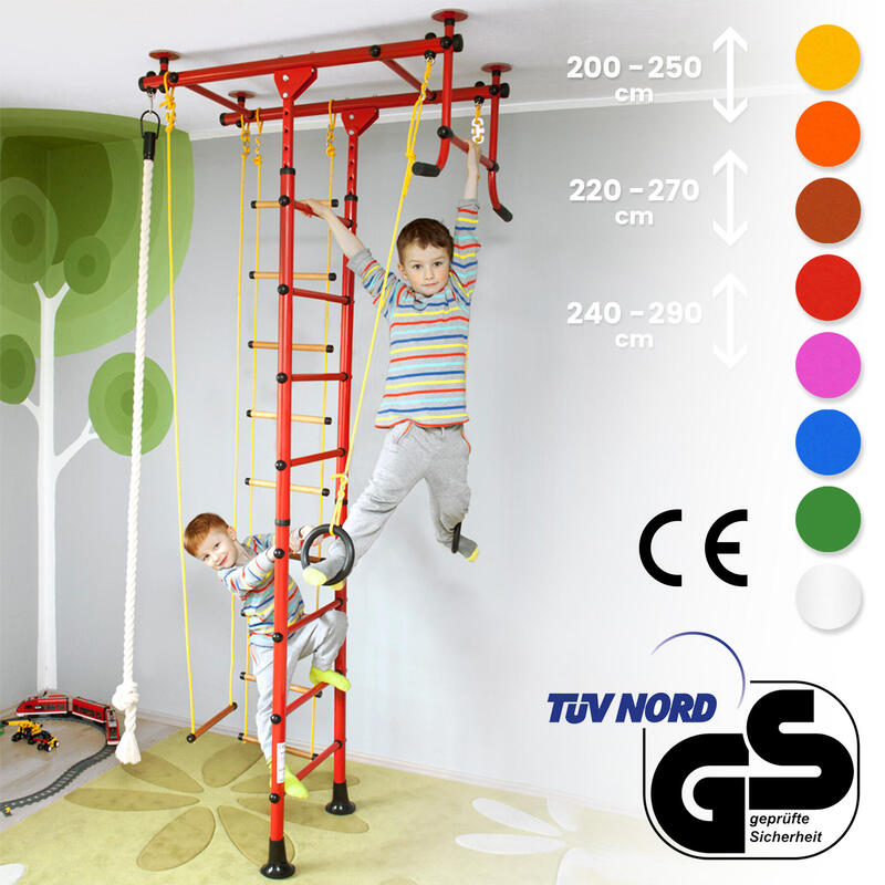 Sprossenwand für Kinderzimmer M1 aufbau ohne bohrungen Klettergerüst Kindersport