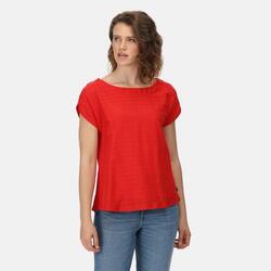 Adine T-shirt Fitness à manches courtes pour femme - Rouge vif