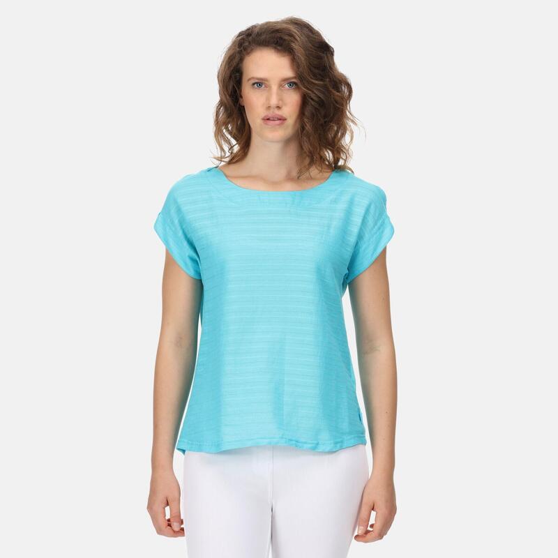 Adine Fitness-T-shirt met korte mouwen voor dames - Felblauw
