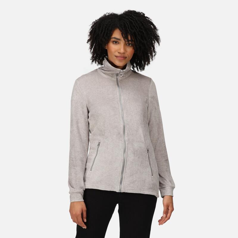 Everleigh Polaire de marche zippé pour femme - Gris