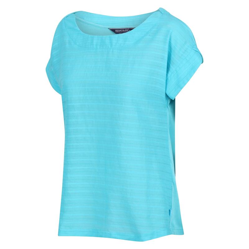 Adine Women's Walking Short Sleeve T-Shirt - Seascape Blue
