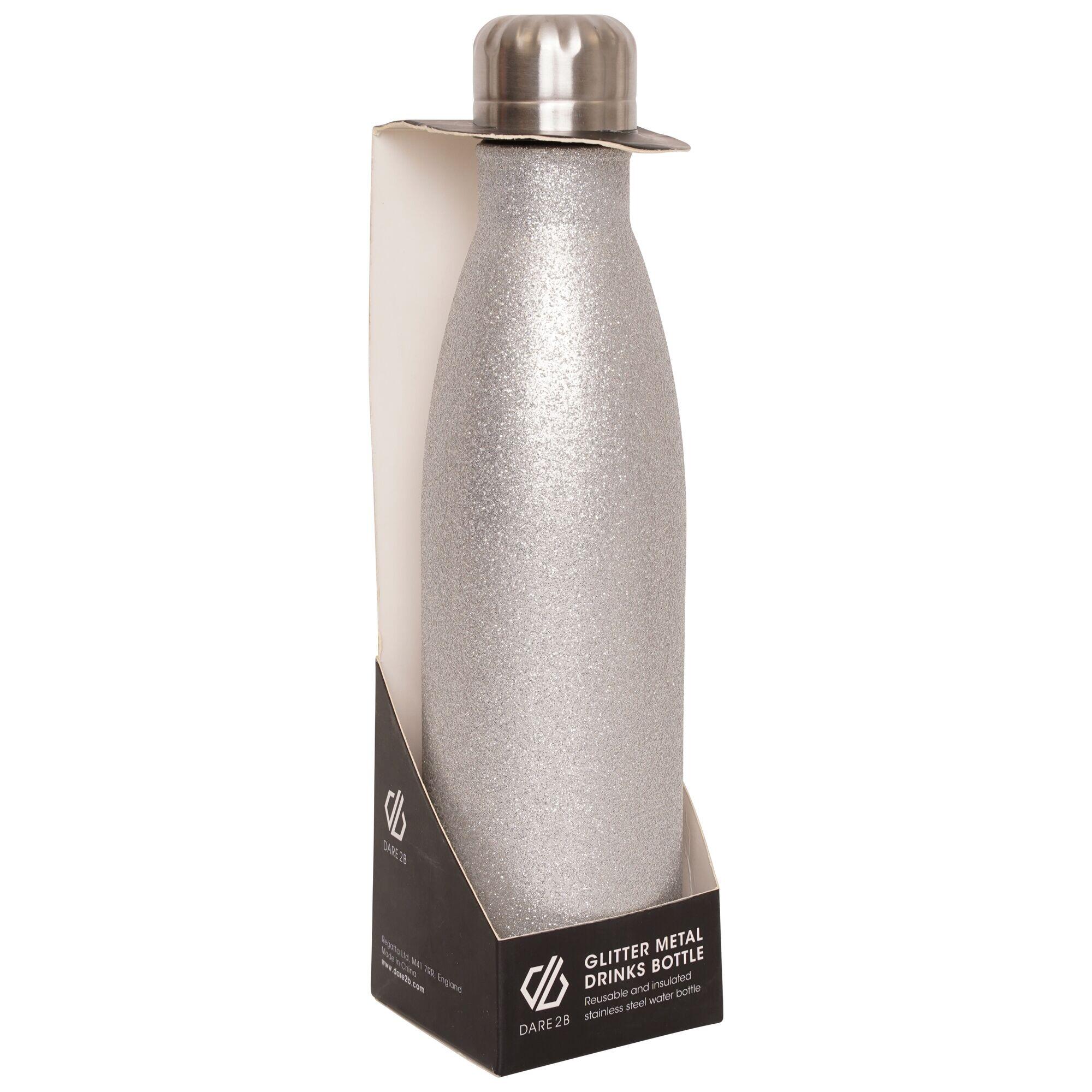 Adults' Hiking Metal Reusable Glitter Bottle - Black 3/3