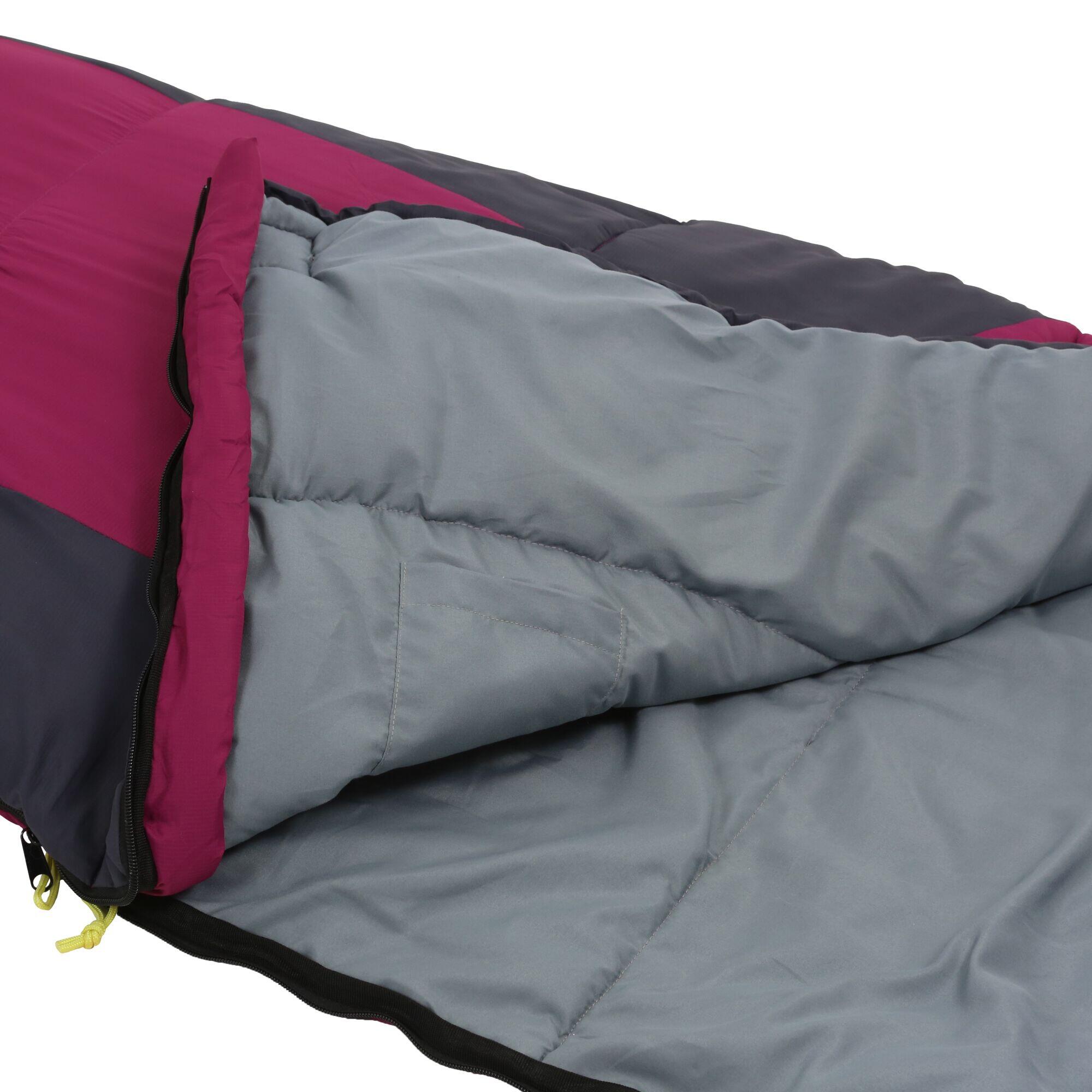 Hilo Boost Adults' Camping Sleeping Bag - Azalia Pink/Ebony 3/4