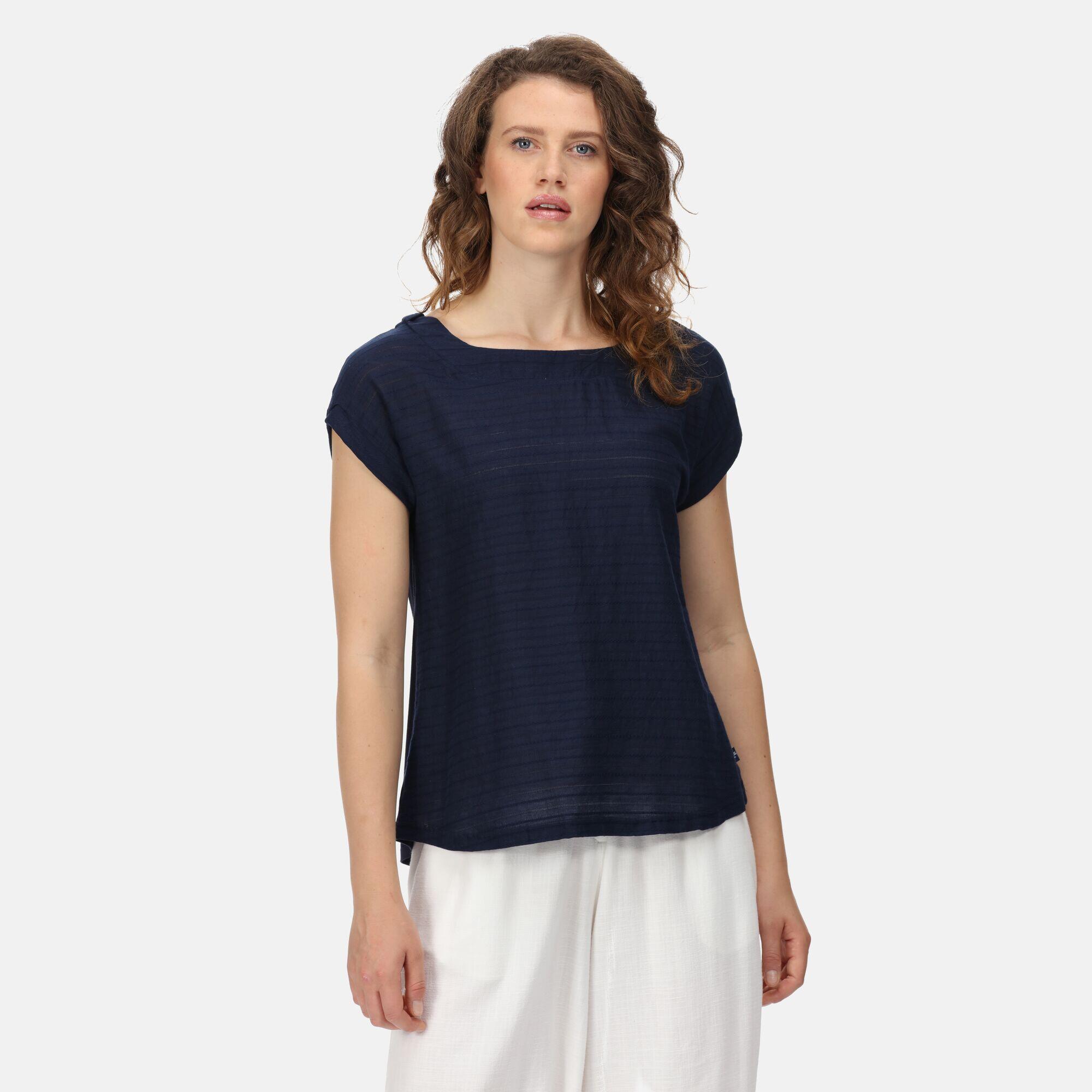 Adine Women's Walking Short Sleeve T-Shirt - Navy 1/5