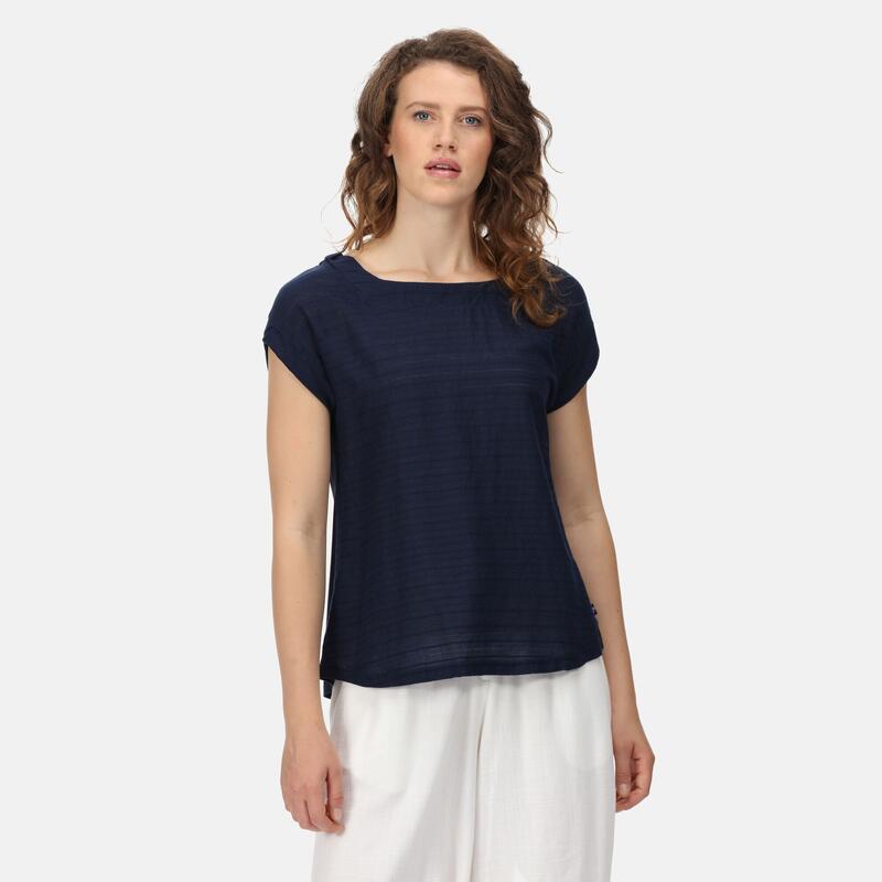 Adine Fitness-T-shirt met korte mouwen voor dames - Marineblauw