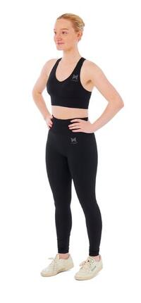 Ensemble de sport femme - Leggings de sport + Haut de sport - Noir