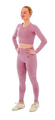 Xtreme sportswear dames sportset - sportlegging + sport croptop - roze