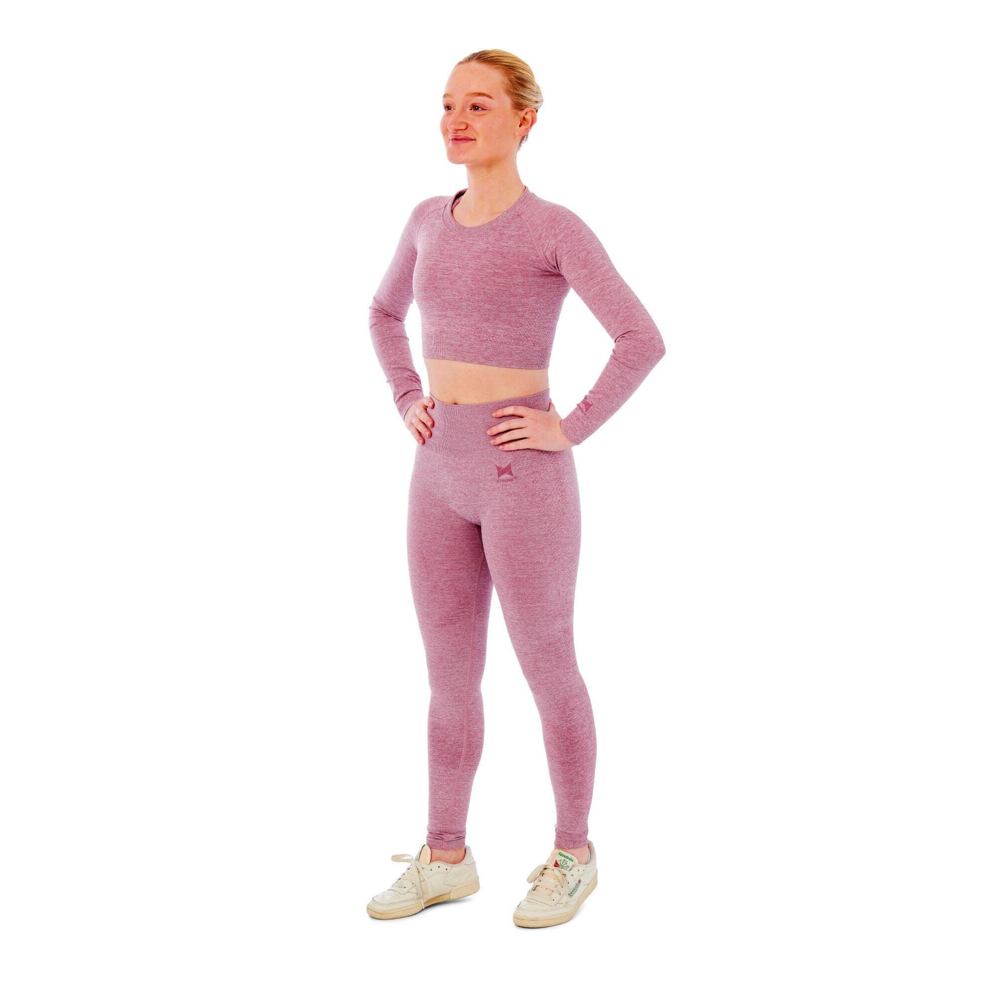 Xtreme Sockswear   - Ensemble De Sport Femme - Leggings De Sport + Crop Top De Sport - Rose - Legging - Rose - Petit - Decathlon