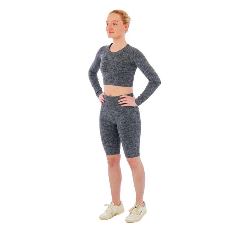 Ensemble de sport femme - Leggings de sport + Crop Top de Sport - Anthracite