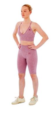 Xtreme sportswear dames sportset - korte sportlegging + sport bh - roze