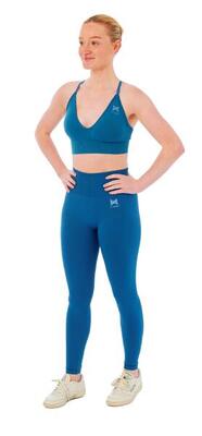Xtreme sportswear dames sportset - sportlegging + sport bh - blauw