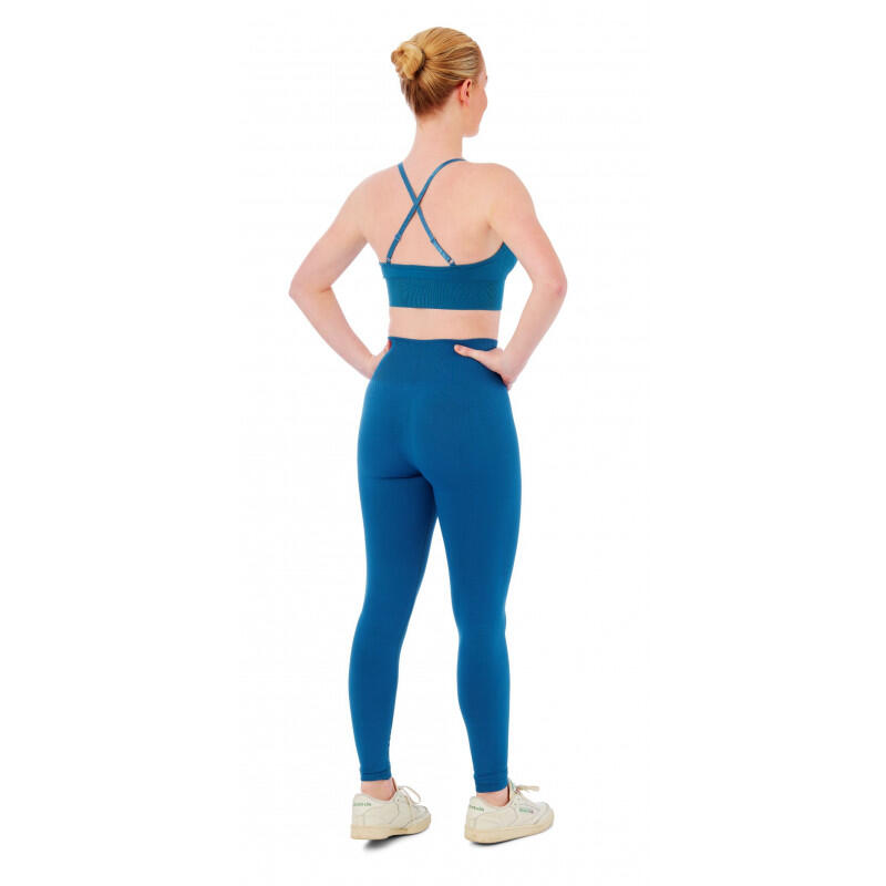 Damski zestaw sportowy Xtreme - legginsy + biustonosz sportowy - Niebieski