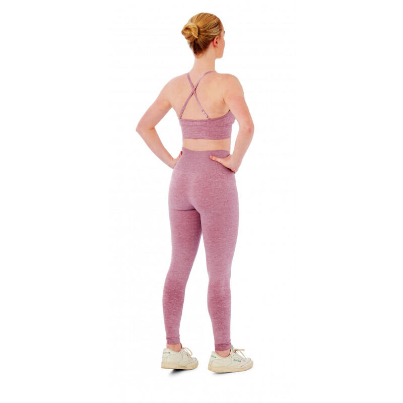 Damski zestaw sportowy Xtreme - legginsy + biustonosz sportowy - Różowy
