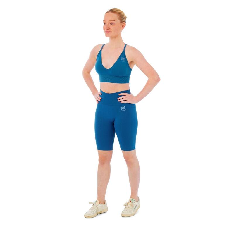 Xtreme Sportswear Dames Sportset - Korte Sportlegging + Sport BH - Blauw