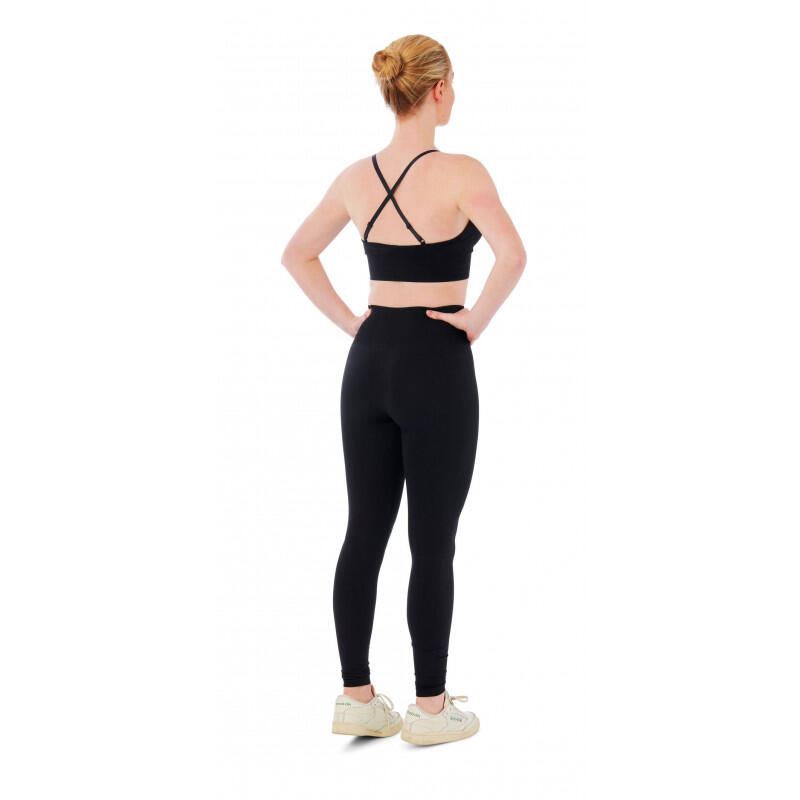 Damski zestaw sportowy Xtreme - legginsy + biustonosz sportowy - Czarny