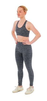 Ensemble de sport femme - Leggings de sport + Haut de sport - Anthracite Melange