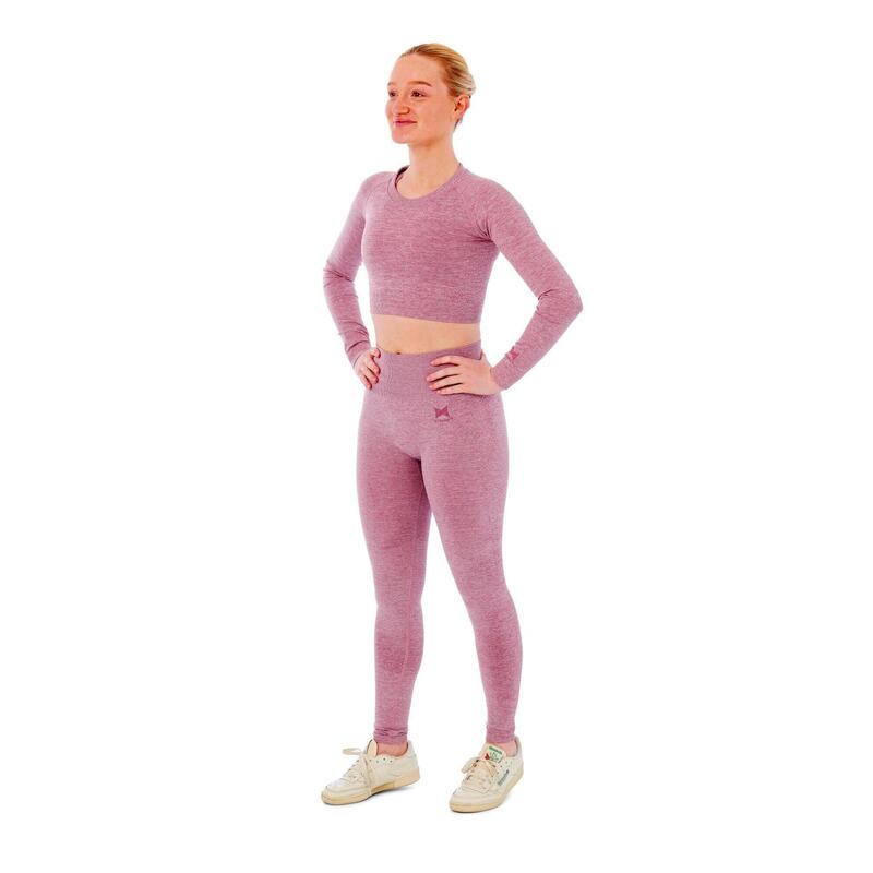 ENSEMBLE DE VETEMENTS DE SPORT Femme - Combinaison de fitness pour sports  de yoga tricotée à manches longues - Rose GJ™ Rose - Cdiscount Sport