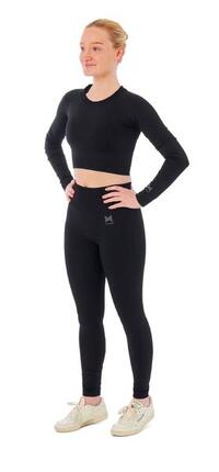 Ensemble de sport femme - Leggings de sport + Crop Top de Sport - Noir