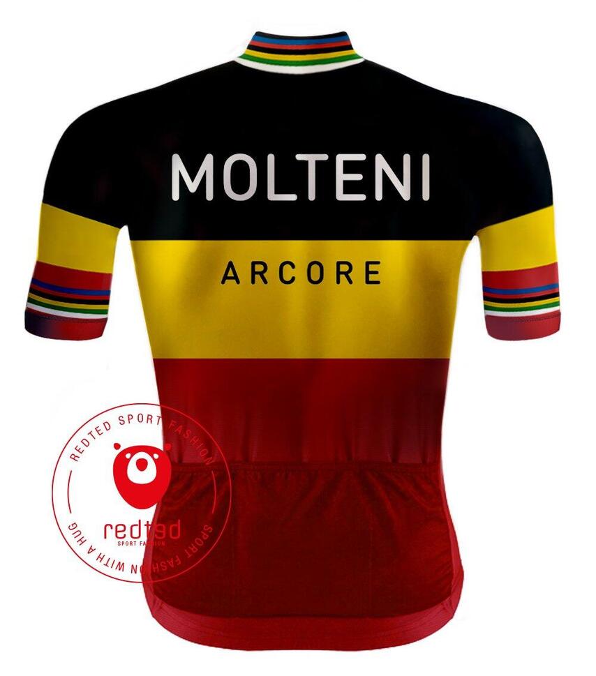 Vintage Cylism Jersey - Monteni Champion of Belgia - Redted