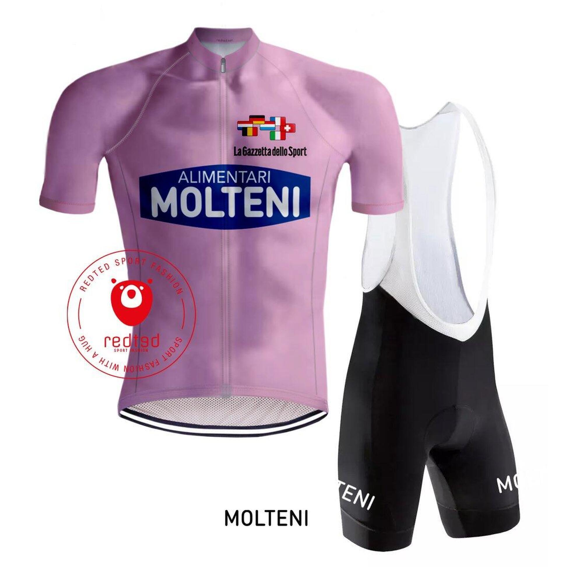 Tenue Cycliste Vintage - Molteni Maillot Rose Giro d'Italia - RedTed