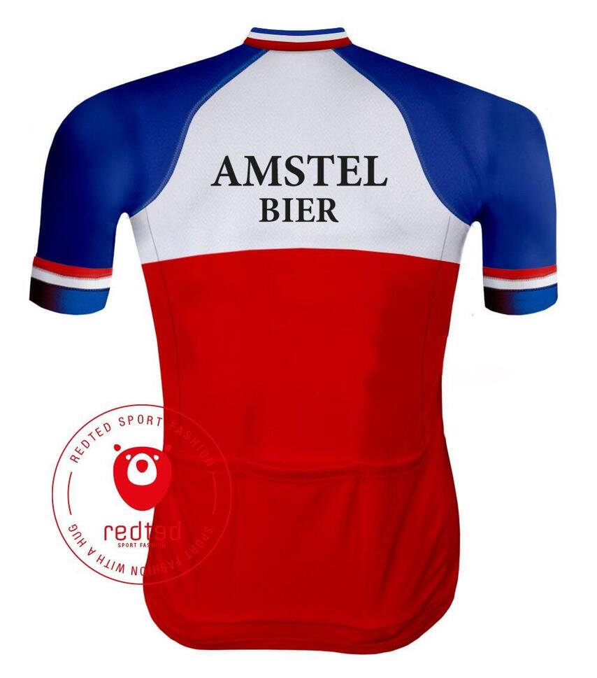 Vintage Cycling Jersey Amstel Bier - Redted