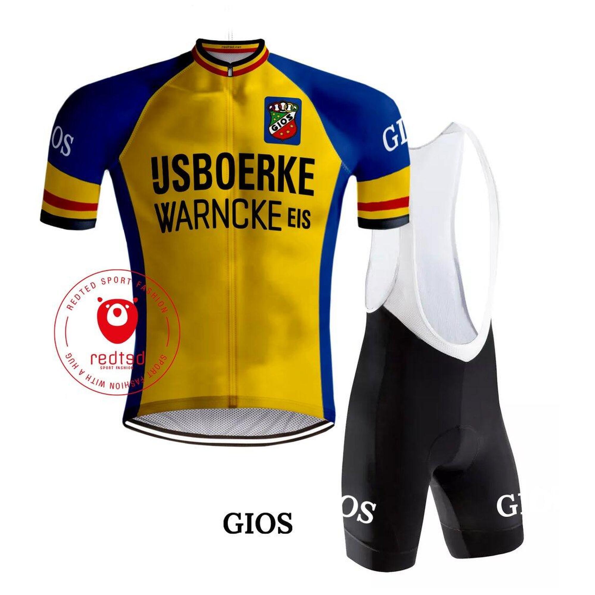 Strój kolarski vintage IJSBOERKE WARNCKE - REDTED