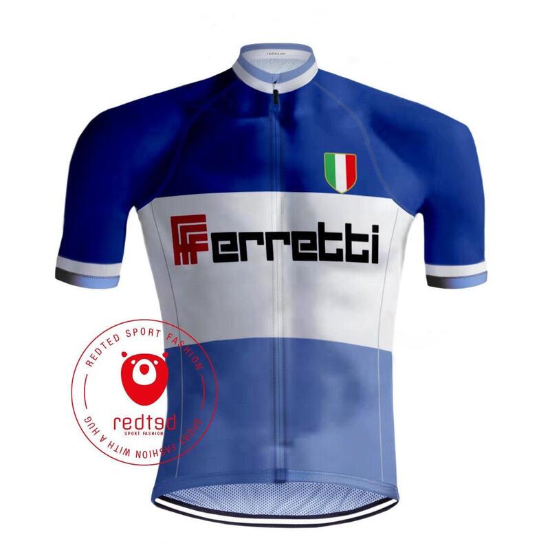 MAILLOT CYCLISME VINTAGE FERRETTI - REDTED