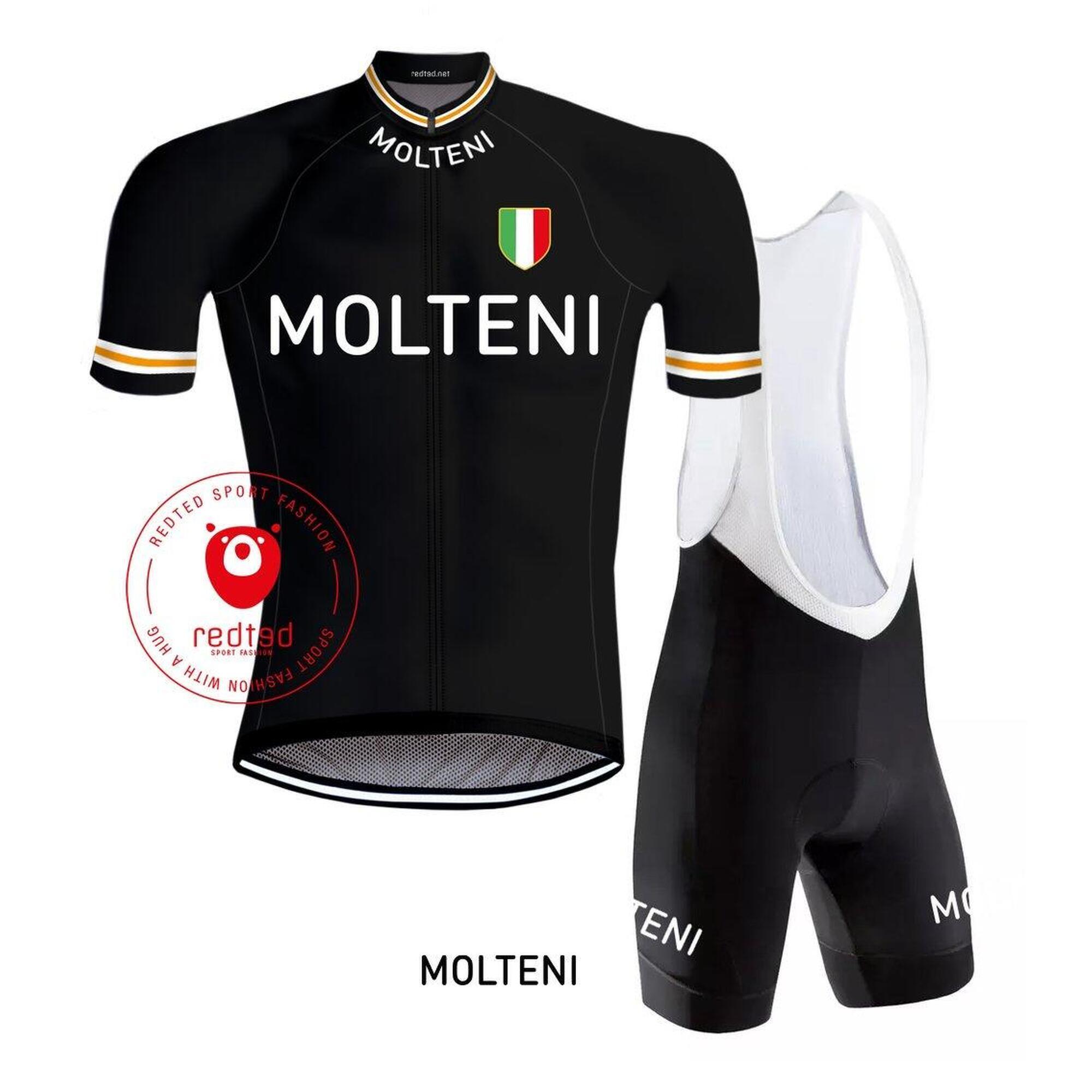 REDTED Retro Wielertenue Molteni Zwart - RedTed
