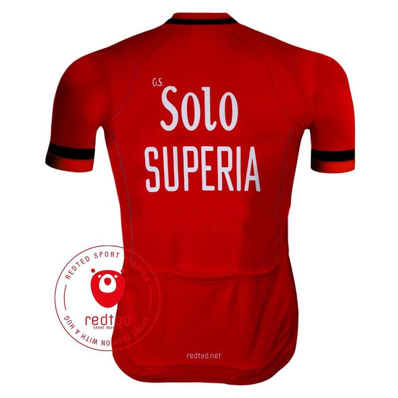 Maillot Cyclisme Vintage Solo Superia - RedTed