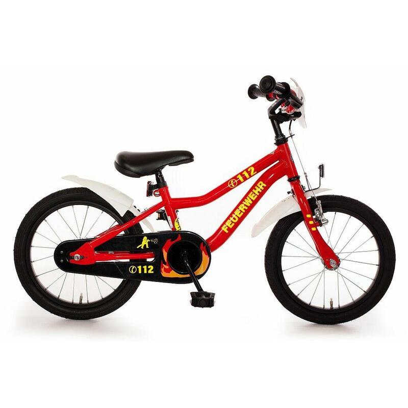 BACHTENKIRCH Kinderfahrrad FEUERWEHR 16 Zoll