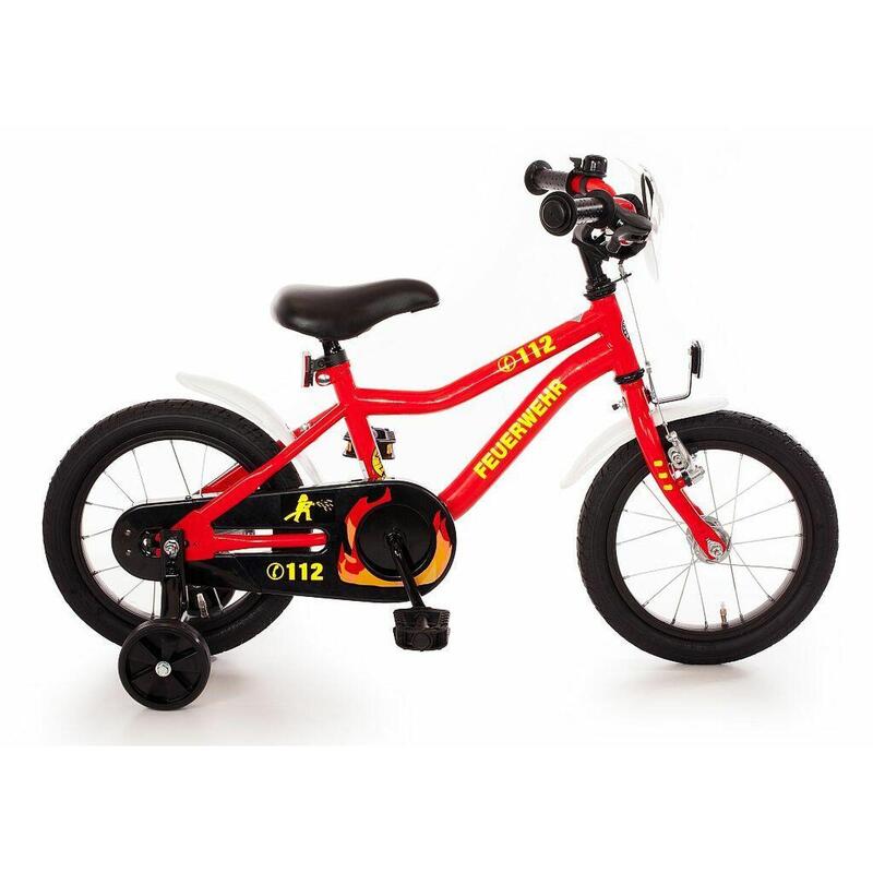 BACHTENKIRCH Kinderfahrrad FEUERWEHR 14 Zoll