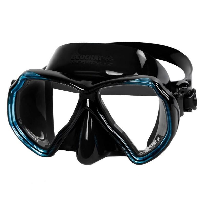 X-CONTACT 2 Blue 潛水超軟面鏡 - 藍色/黑色