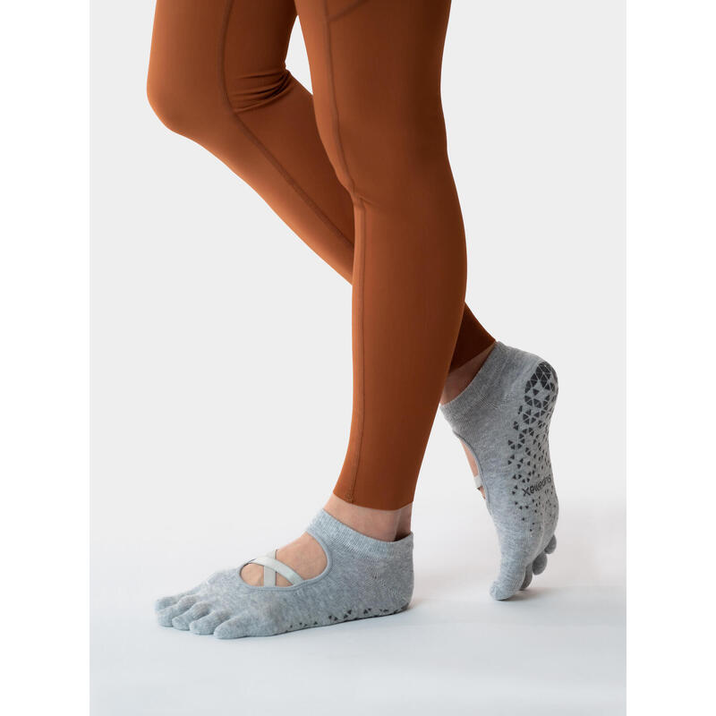 Women's Core Toe Grippy Yoga Socks - Grey