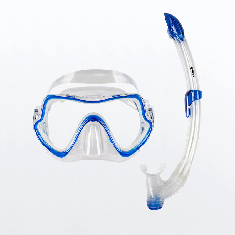 Masque et Tuba de Snorkeling Combo Pure Vision Adulte Bleu Transparent
