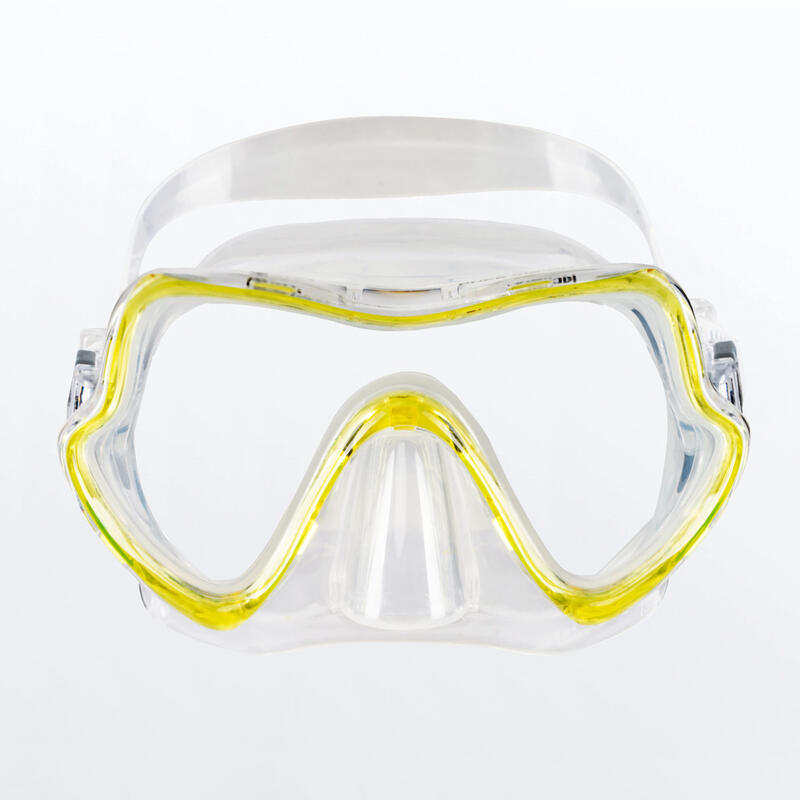 Conjunto Máscara e Tubo de Snorkeling Combo Pure Vision Adulto Amarelo