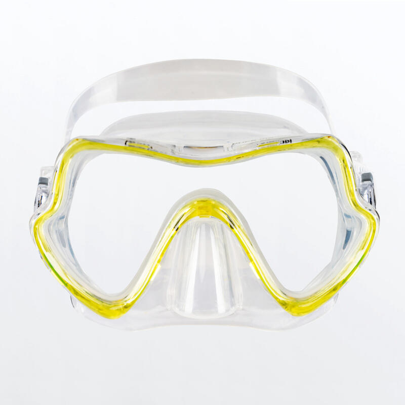 Kit Máscara Tubo Snorkel Combo Pure Vision Adulto Amarillo