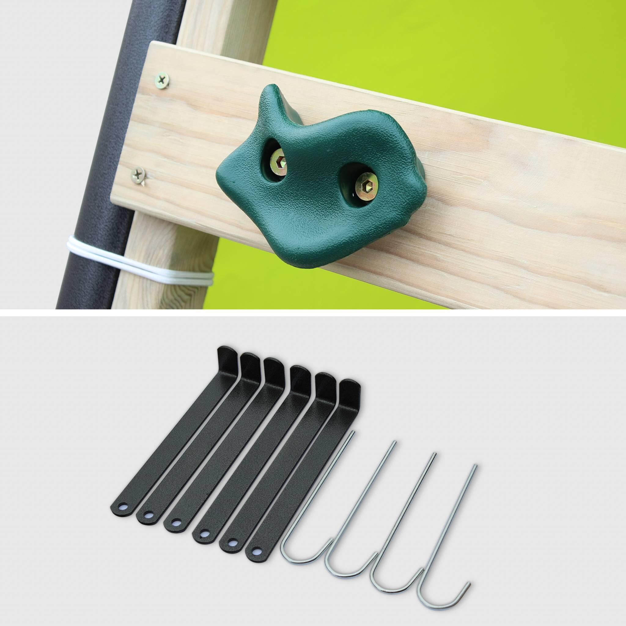 Conjunto de parque imfantil com baloiço e escorrega, Verde 4/5