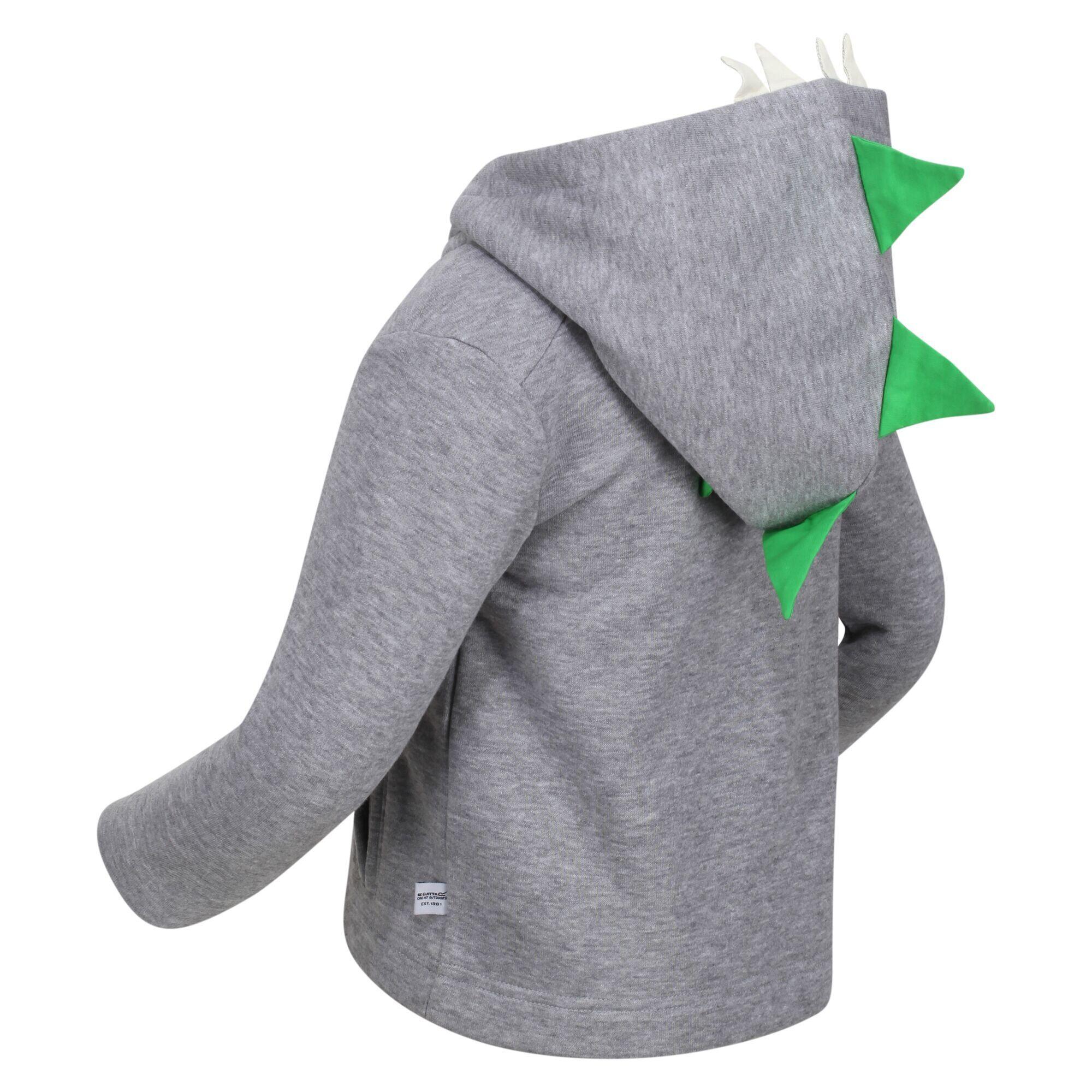 Childrens/Kids Peppa Pig Dinosaur Marl Fleece Jacket (Grey) 3/5