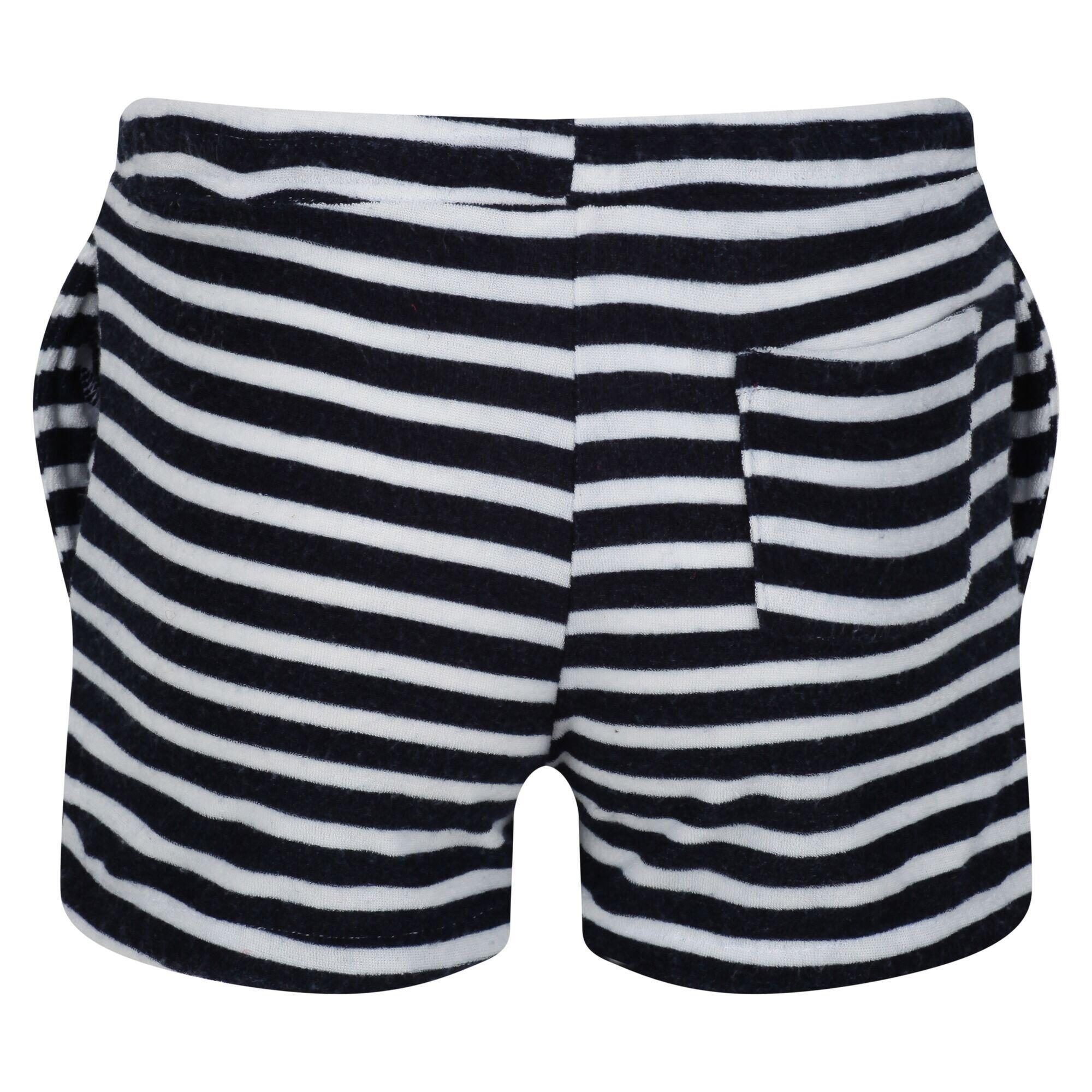 Pantaloncini Casual Strisce Bambini Regatta Dayana Blu Navy Bianco 2/5