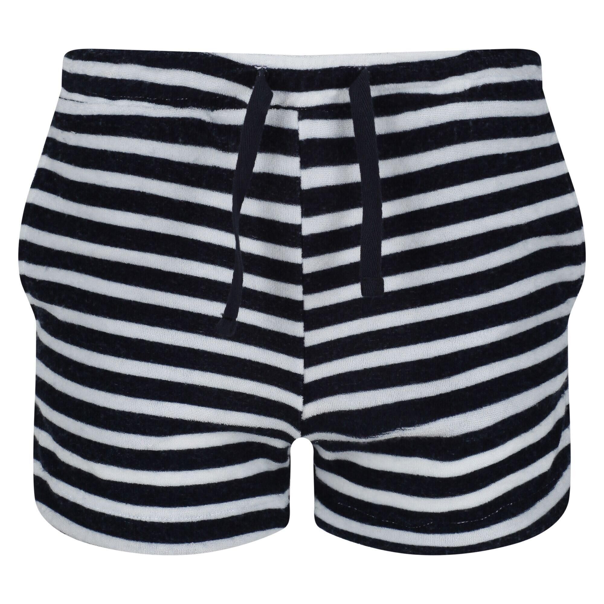 REGATTA Childrens/Kids Dayana Towelling Stripe Casual Shorts (Navy/White)