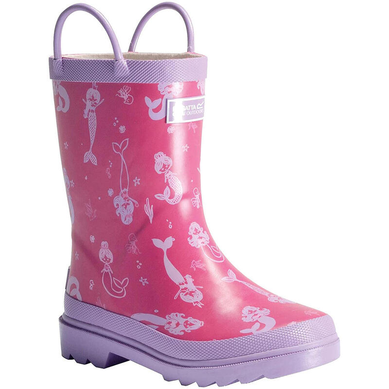 Botas de Agua Minnow Entrada por Deslice Diseño Sirena para Niños/Niñas