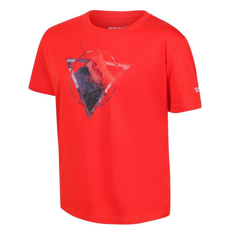 Camiseta Alvarado VI Montaña para Niños/Niñas Rojo Fuego
