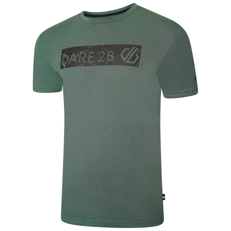 Camiseta Dispersed Rectangular para Hombre Verde Helecho