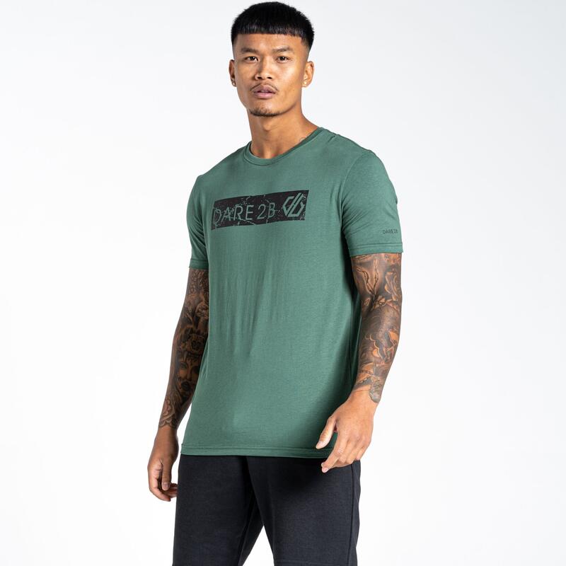 T-Shirt Retângulo Dispersed Homem Verde Samambaia