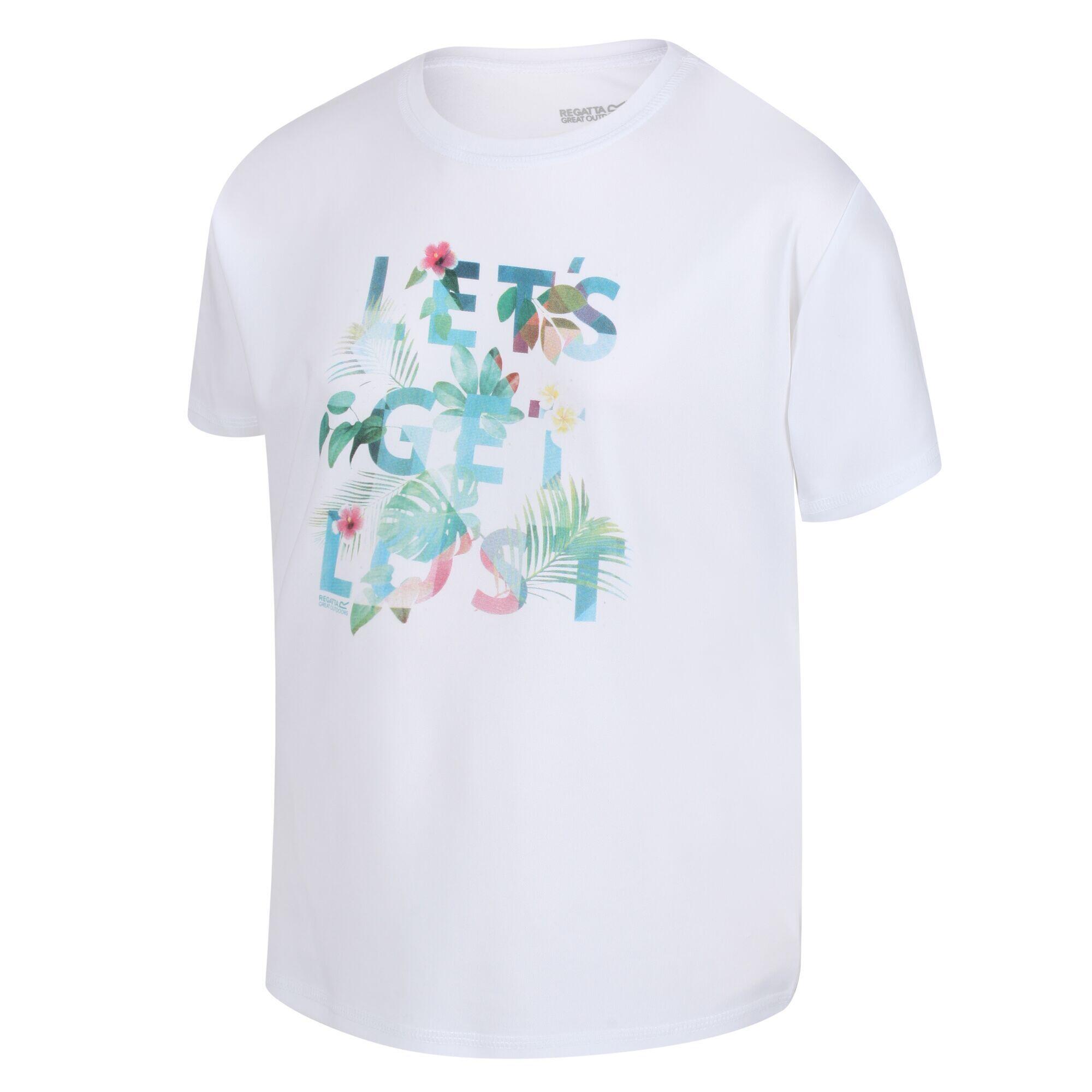 Childrens/Kids Alvarado VI Leaves TShirt (White) 4/5