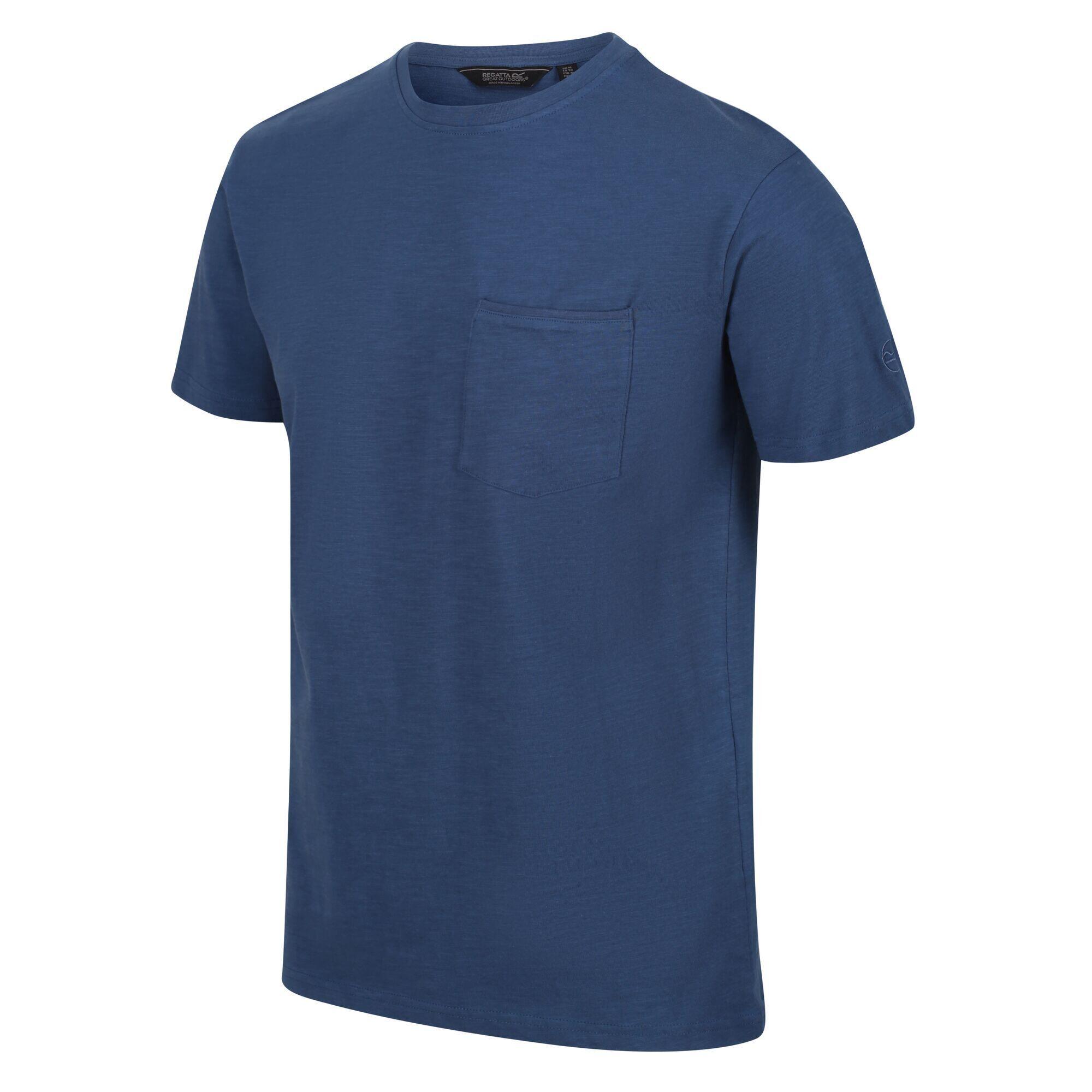 Mens Caelum Slub TShirt (Dark Denim) 4/5