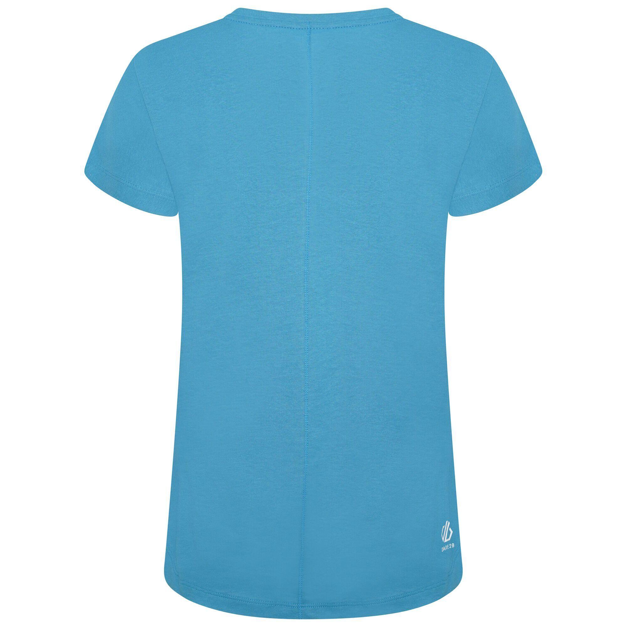 Womens/Ladies Moments II Barbell TShirt (Capri Blue) 2/5